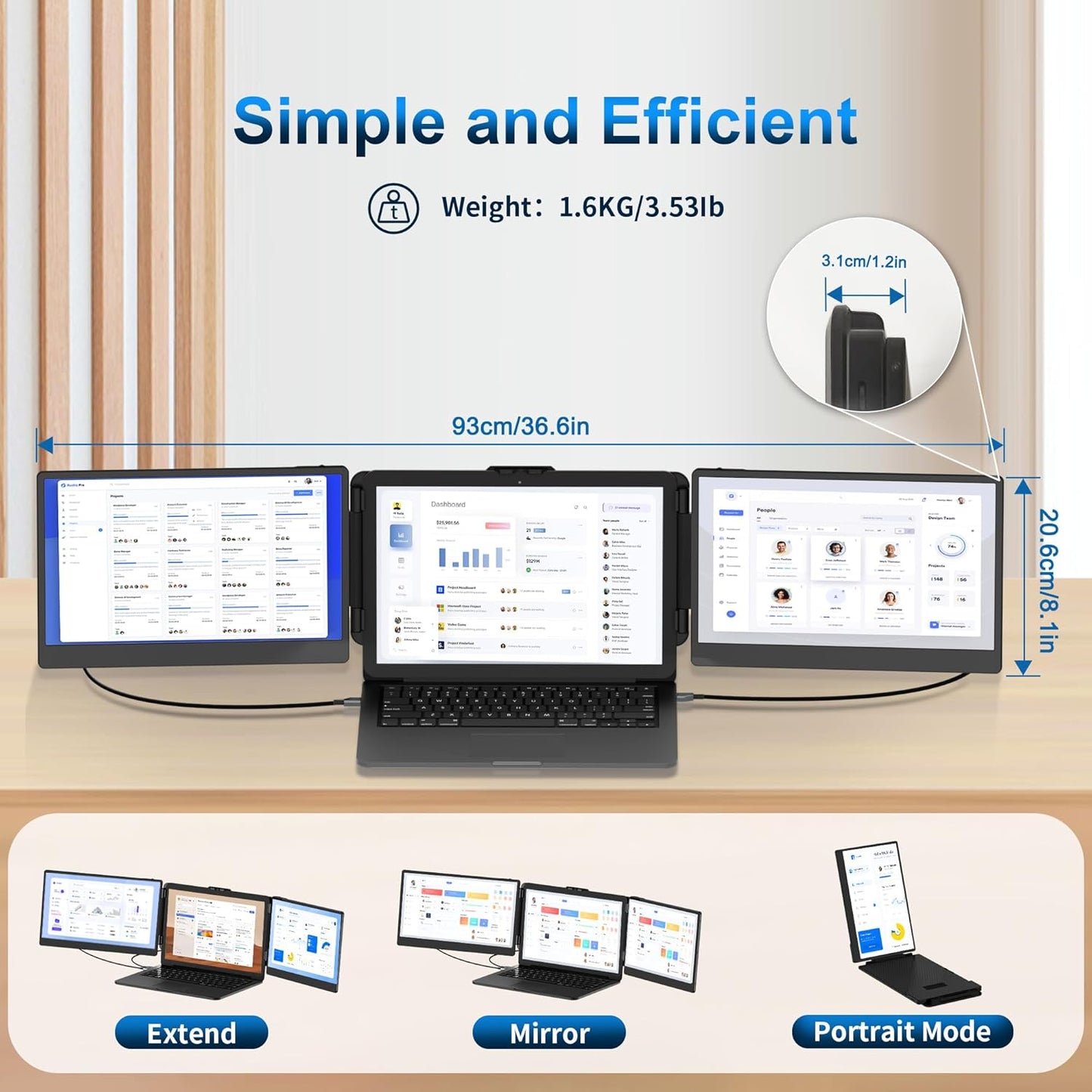 Portable Dual/Triple Monitor Hub™